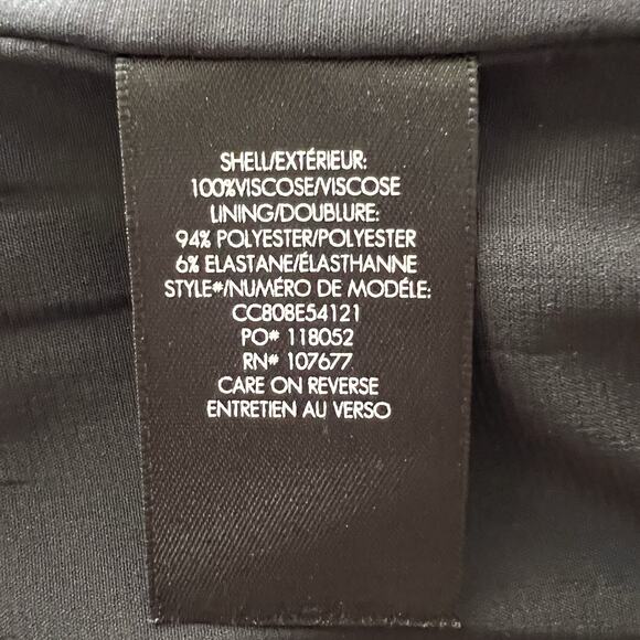 Alice + Olivia Sequence Straight Leg Pull On Pant Black Cocktail Small Vegas i17 - Picture 7 of 9